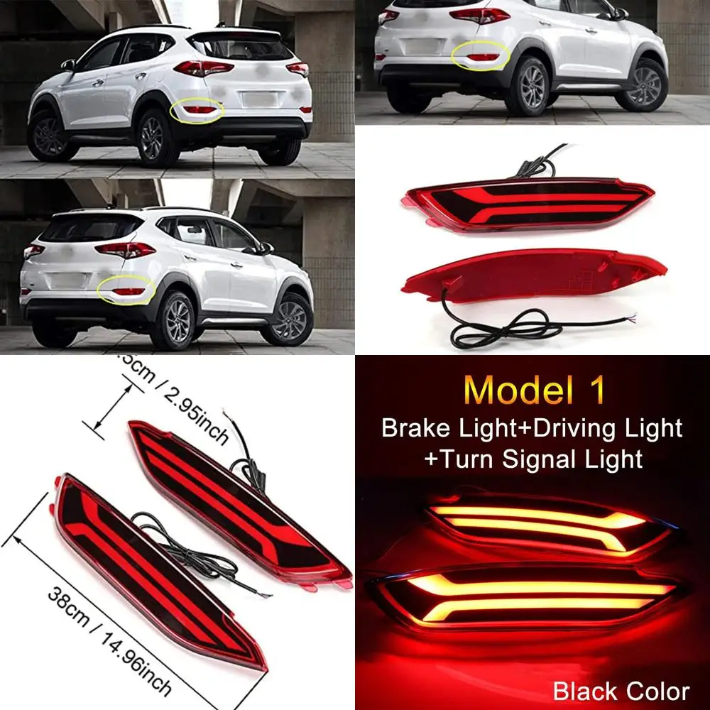 

2015-2017 Hyundai Tucson Светодиодный задний фонарь в сборе с отражателем бампера, включает функцию вождения, тормоза, тумана и указателю поворота.