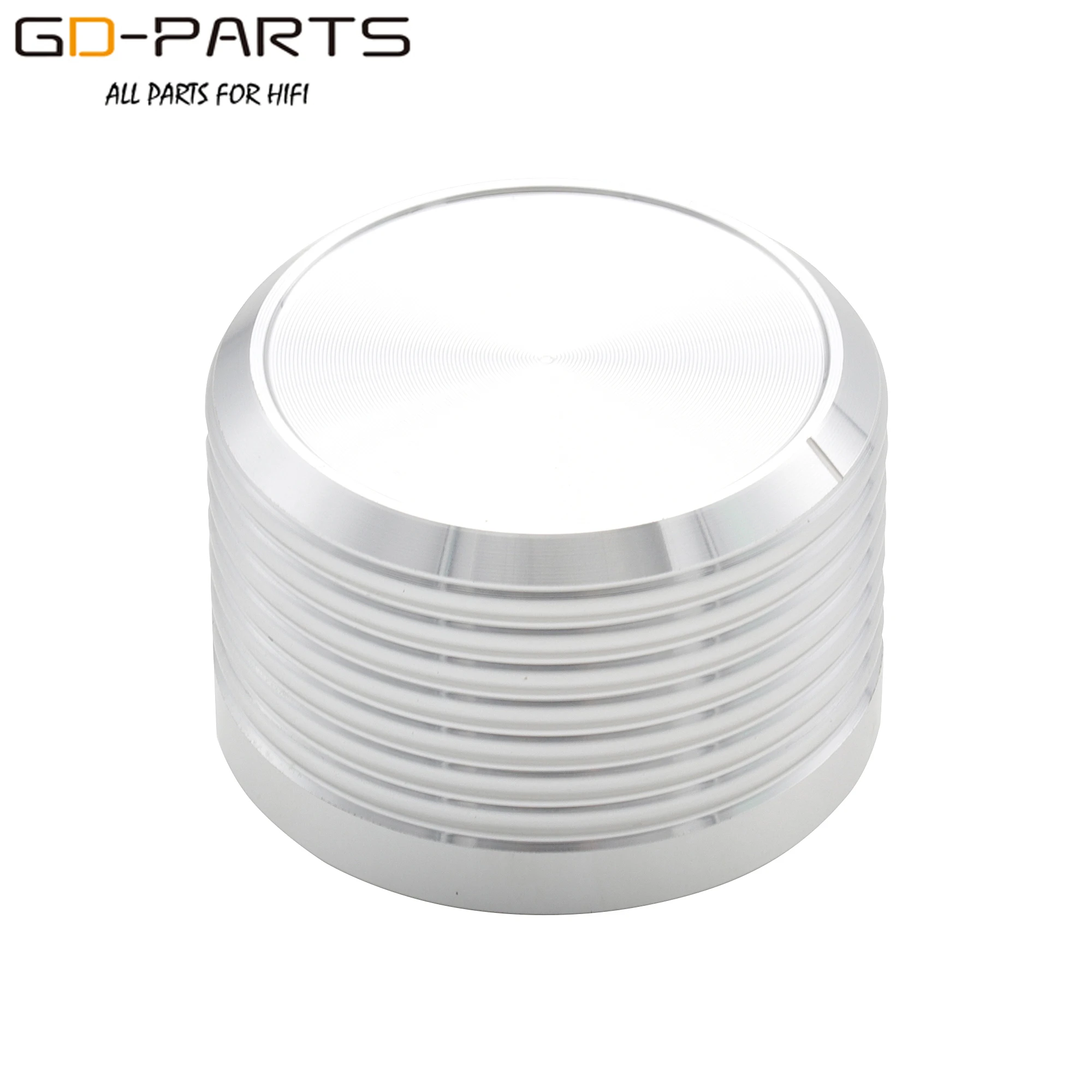 SILBER Eloxiert Cnc-gefräste Massivem Aluminium DAC CD-Player Lautsprecher Verstärker potentiometer Drehknopf 38x2 5mm 6,0mm loch 2PCS