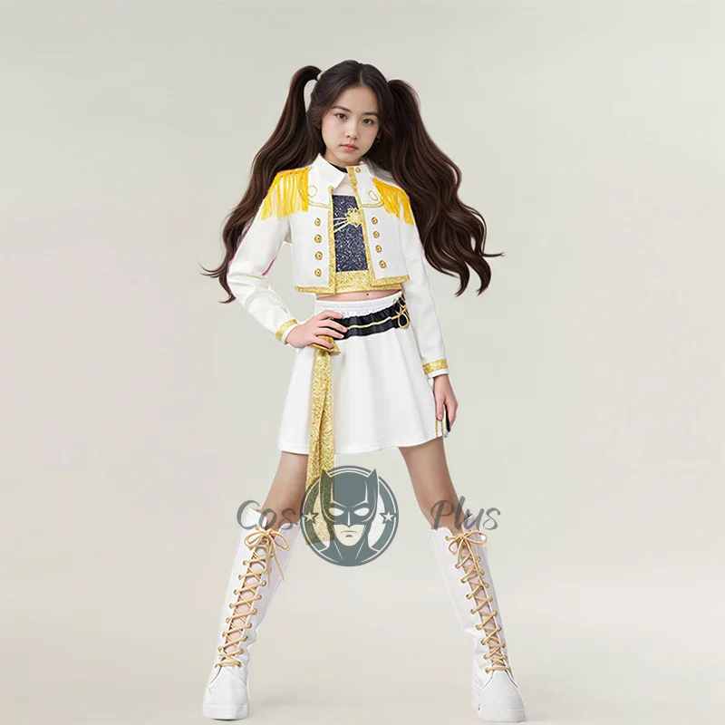 Kpop Demon Hunters Rumi Zoey Mira Costume Cosplay Ragazze Abiti di scena Cartoon Gioco di ruolo Abiti eleganti Festa di Halloween Bambini