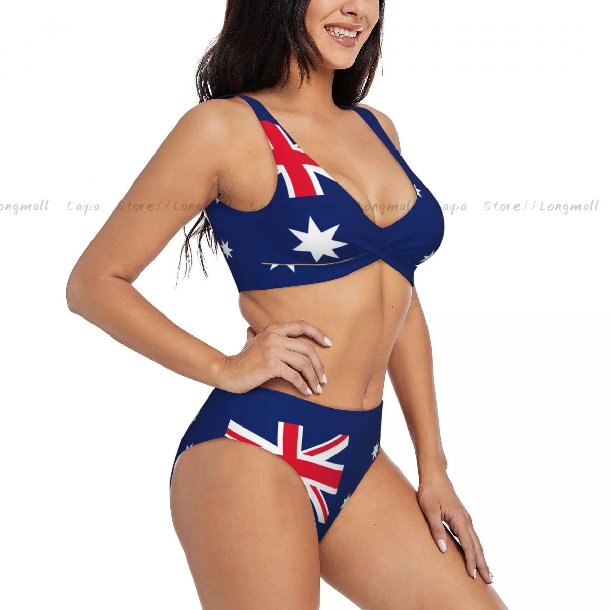

Women Bikini Set Australia Nautical Flag Swimsuit Push Up Female Swimwear Bathing Suit