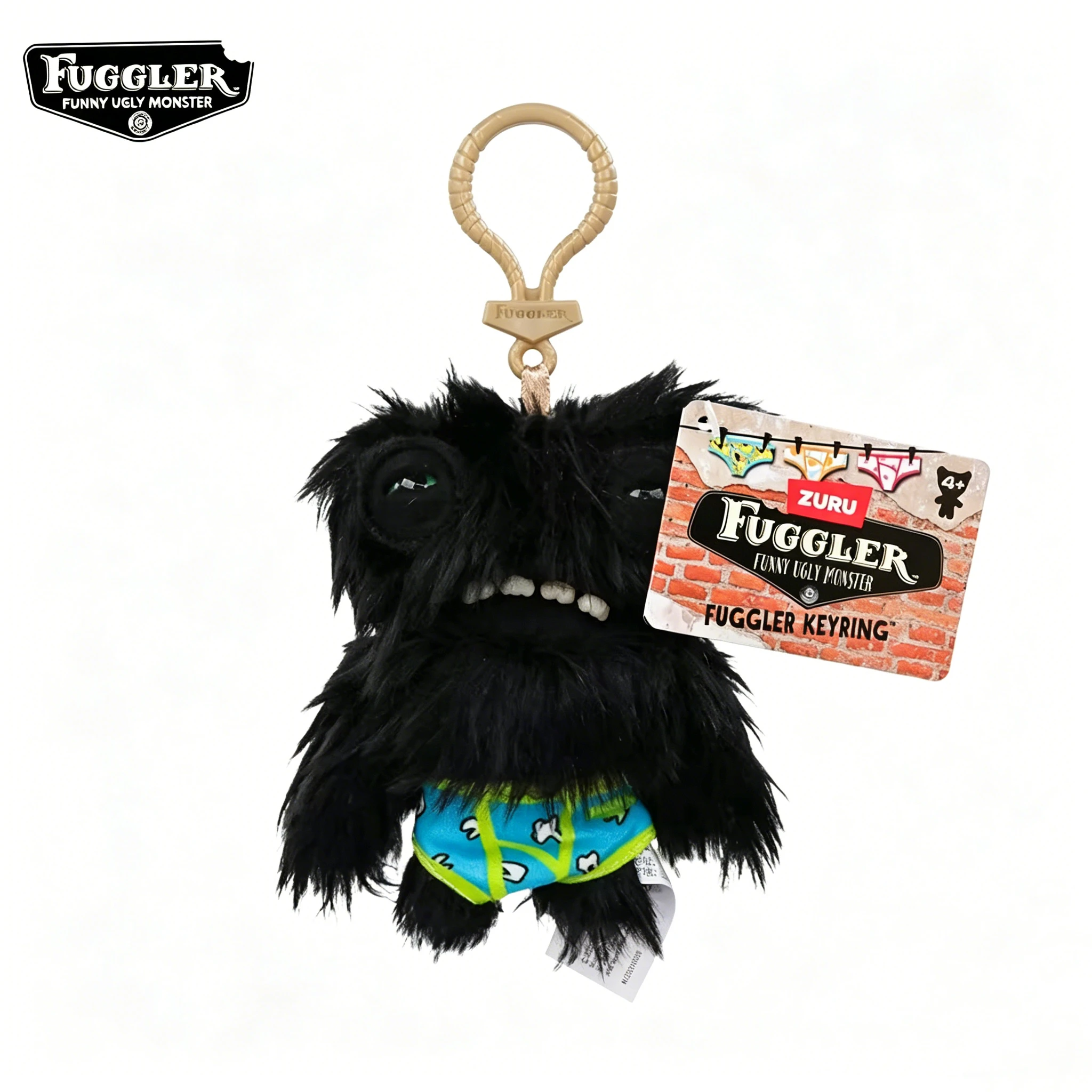 Porte-clés en peluche Fuggler 11 cm, monstre étrange aux yeux égares et au sourire moche, pendentif doux et amusant, Bob l'éponge, Patrick Star, Gary, pour sac, cadeau