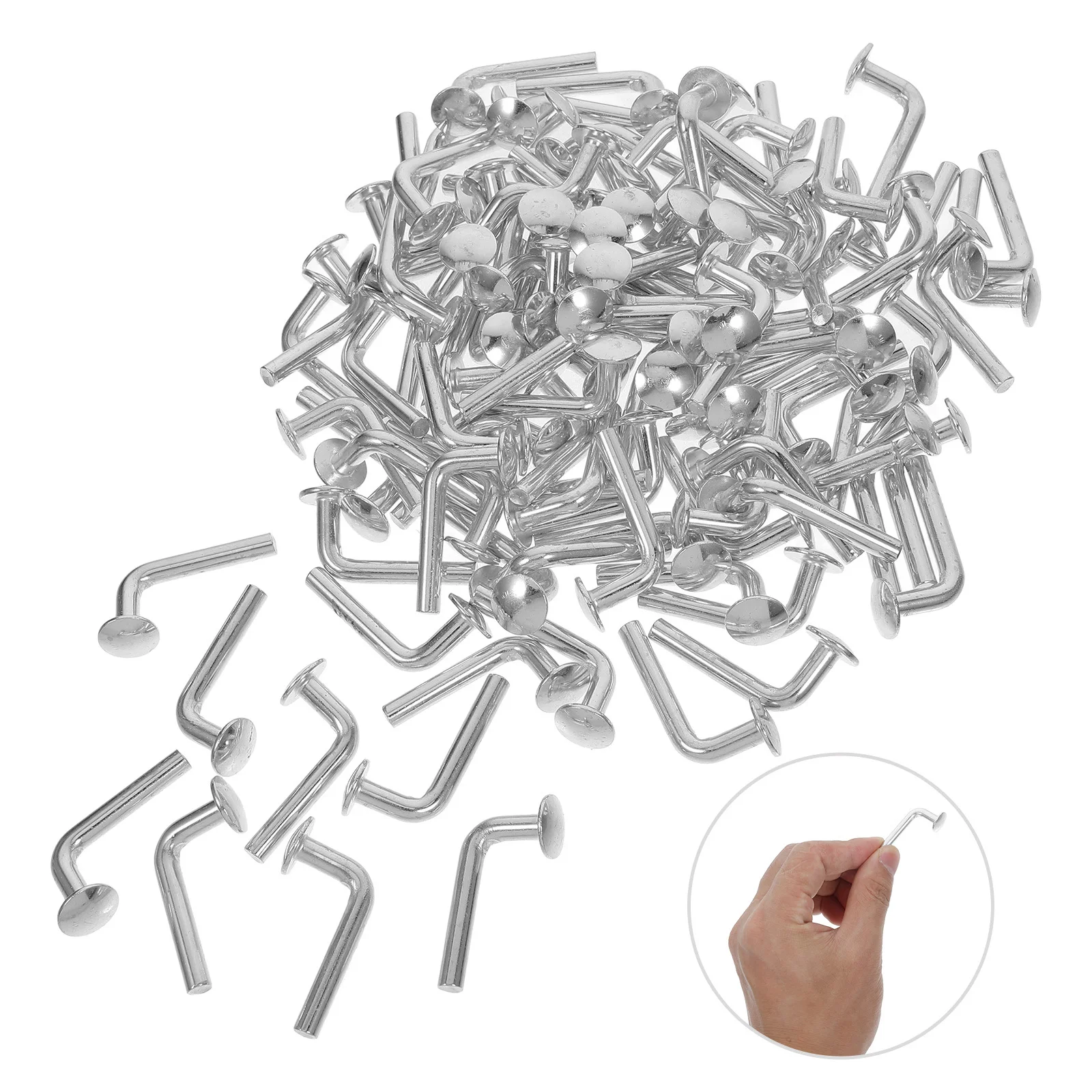 

100Pcs Universal Pallet Rack Safety Pin Heavy Duty Iron Drop Pin for Warehouse Shelving Units M5 Silver Universal Racking Pins