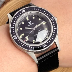 20ATM Diver Tandorio 40mm Sapphire Glass Luminous hands NH35A PT5000 Automatic Vintage Men Watch 120 Clicks Ceramic Bezel