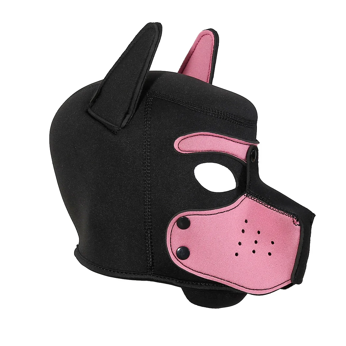 Sexy Adult Cosplay Games XL Puppy Mask hood New Increase Large Size Padded Rubber Full Head Hood Mask for Fetish Carnival Party image 4