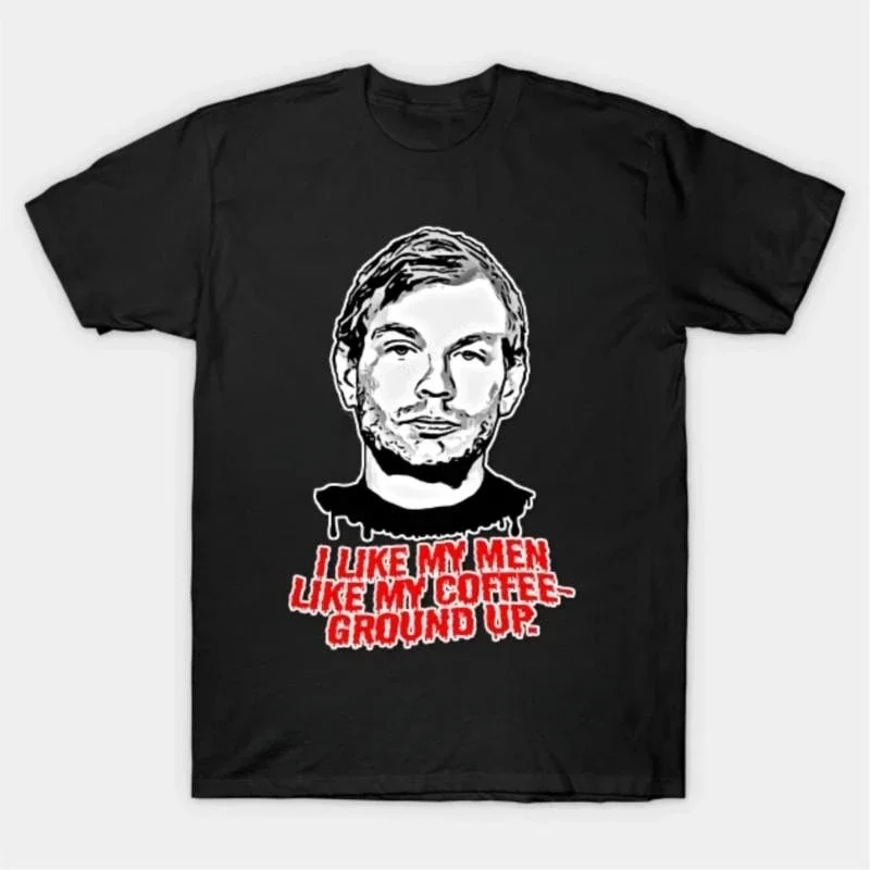 تي شيرت Jeffrey Dahmer العصري المطبوع بأكمام قصيرة لكل من الرجال والنساء، ملابس كاجوال مريحة للاستخدام اليومي في الشارع قابلة للتنفس