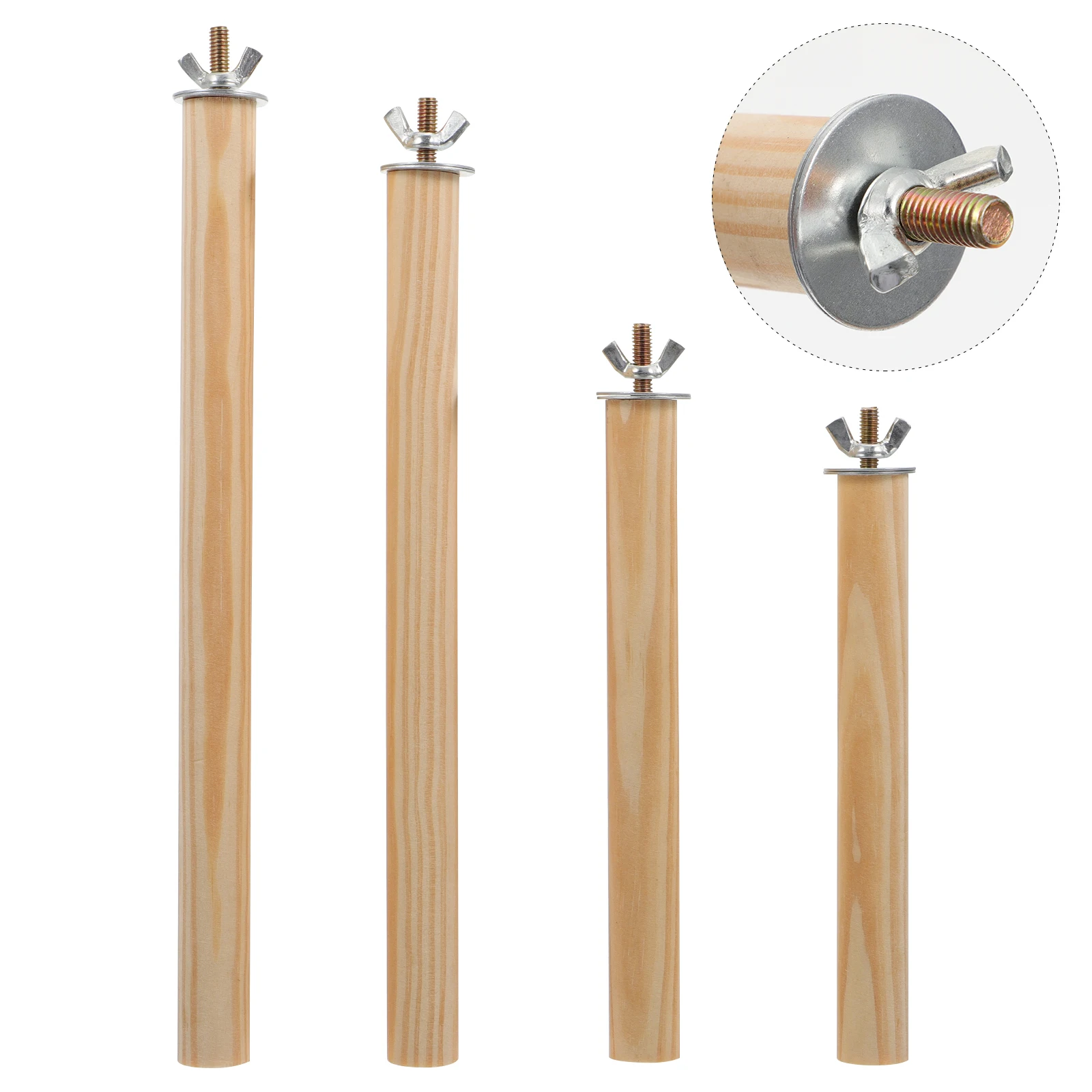 

4 Pcs Parrot St Rods 26cm 24cm 18cm 16cm Bird Cage Accessories Eco Friendly Safe Durable Pet Birds Exercise Balance