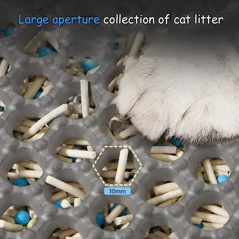 

Cat Litter Mat Double Layer Waterproof Urine Proof Trapping Mat Easy to Clean Non-Slip Toilet Pad Cat Scratch Pad Large Foot Pad