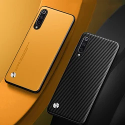 Luxury PU Leather Case For Xiaomi Mi 9 SE Mi9 Lite Back Cover Matte Silicone Protection Phone Case For Xiaomi Mi A3 CC9E CC9 Pro