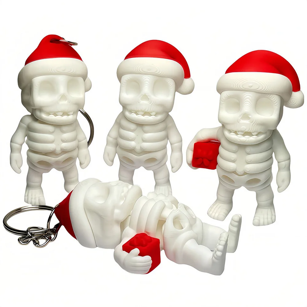 Juguetes impresos en 3D, figuras de esqueleto humano, modelo de adorno móvil multiarticulación, creatividad decorativa de escritorio, novedad, regalos para niños, juguete