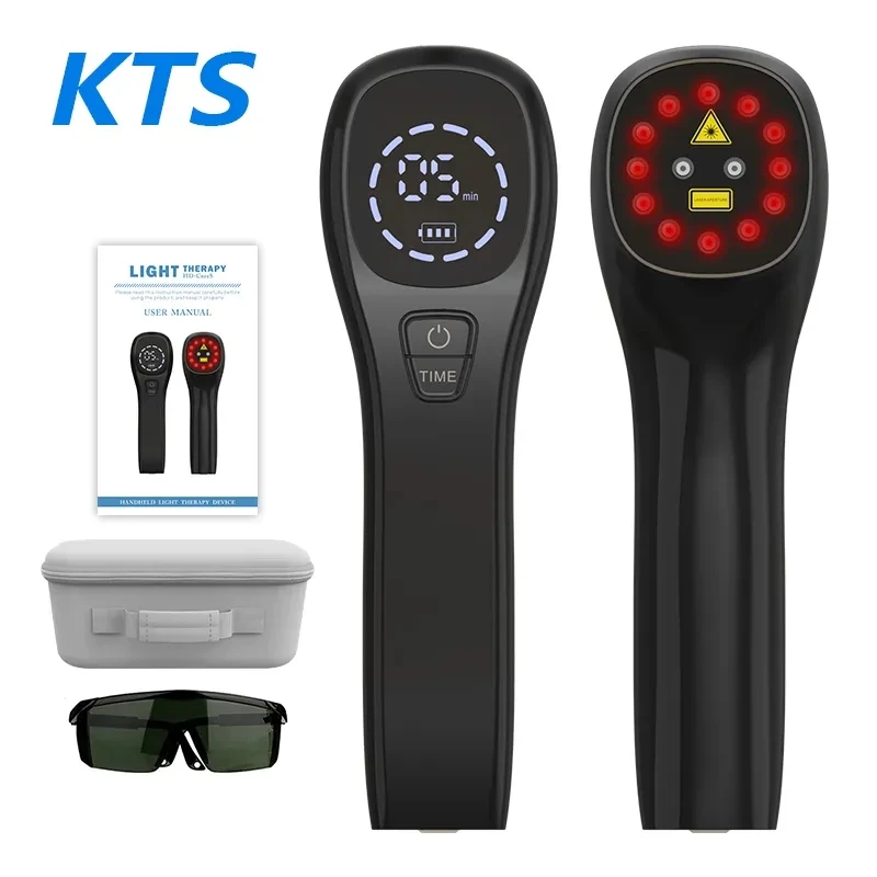 KTS 2X808nm Laser Therapy Device for Body Pain Relief Keen Pain Shoulder Sport Injuries Arthritis For Human Pet Wounds Healing