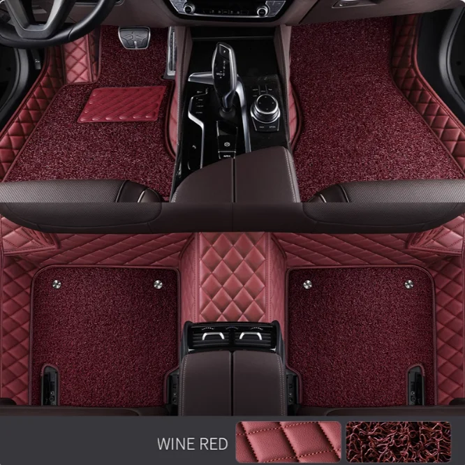 

For Dodge challenger Auto Double layer 5D Custom Car Floor Mats Carpets Foot liners car Accessorie floor liners