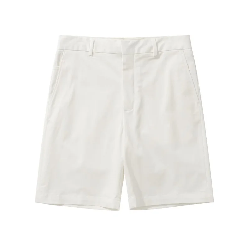 

Men's Casual White Straight Leg orts Faionable Urban Sle Breathable Cotton Blend Summer Collection Busin Chic