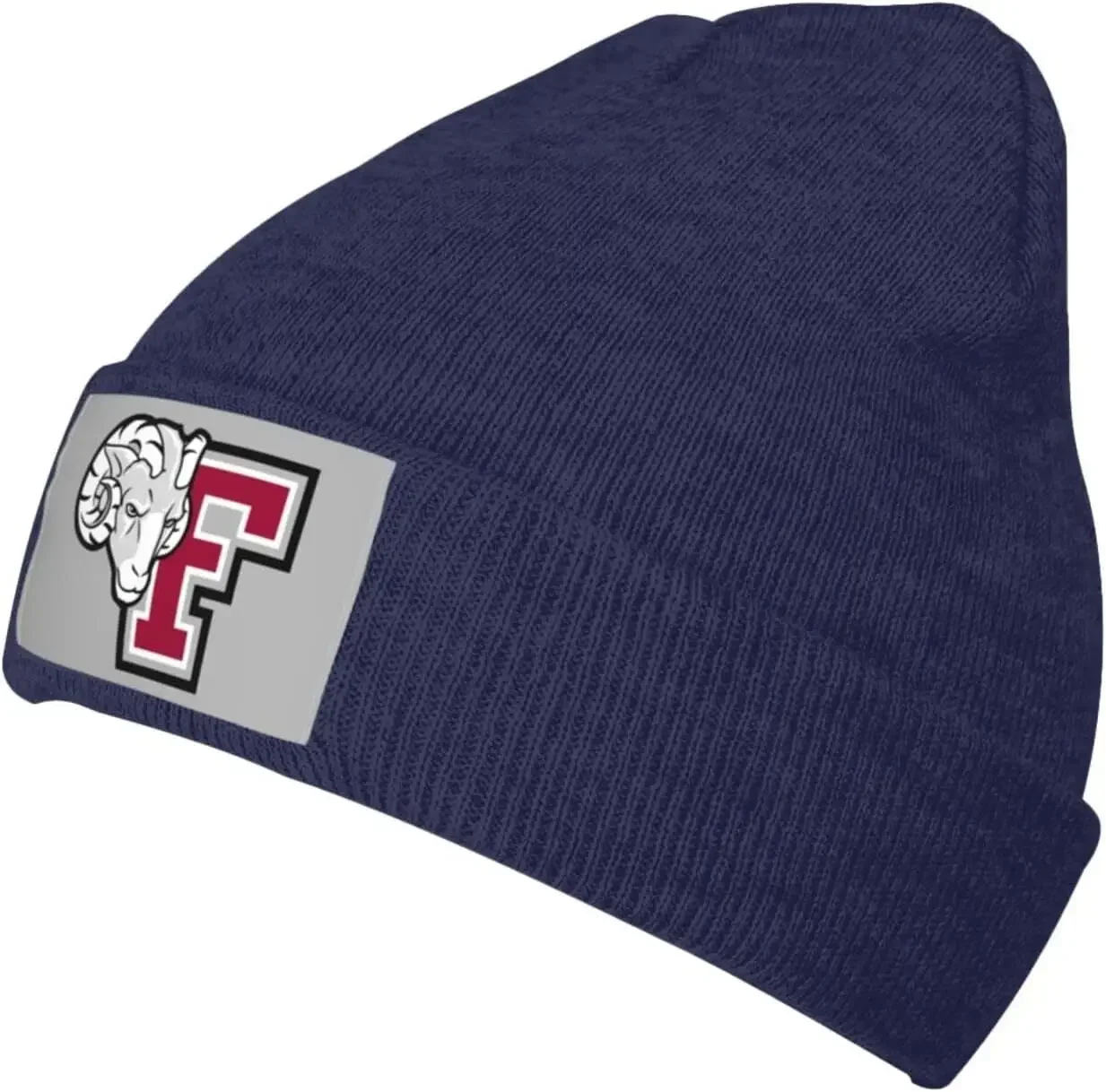 Fordham Rams Logo Print Beanie Knitted Hat Woolen  Warm Fashion Outdoors Knit Cap Unisex