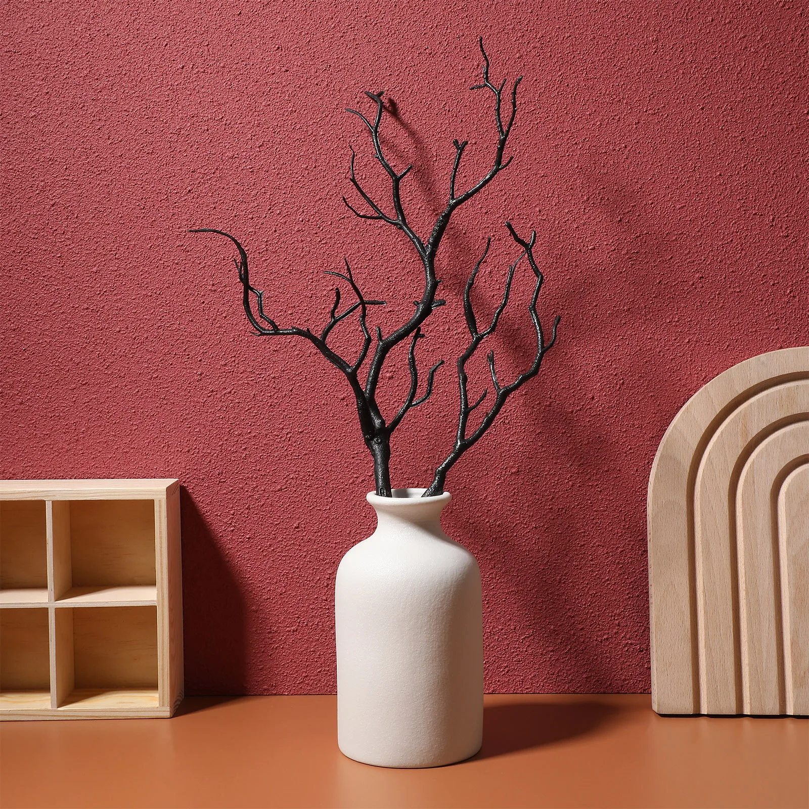 

4Pcs Artificial Antlers Tree Branches Plastic Decorative Plant Stems for Vase Filling DIY Craft Antler Headband