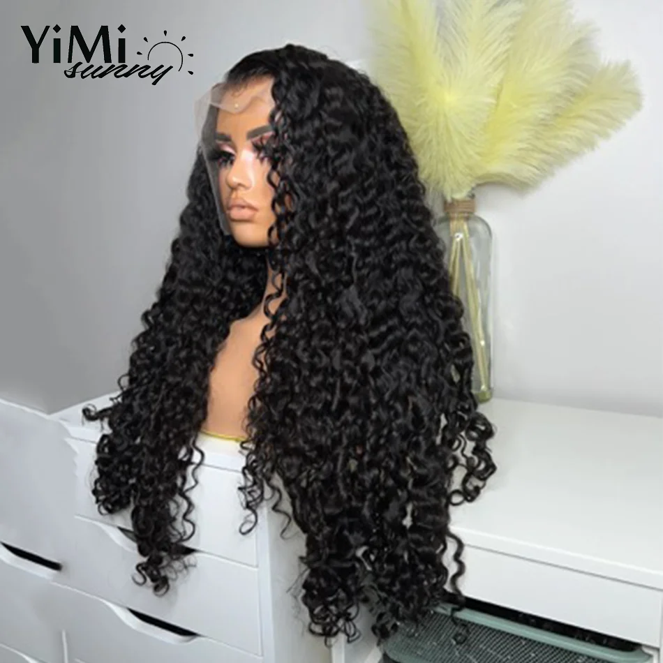 Burmese Curly Lace Front Human Hair Wigs For Women Remy Mongolian 4x4 Lace Closure Wig 3C 4A Plucked Natural Hairline Yimisunny