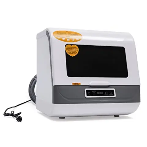 Lavavajillas portátil De encimera con 3 programas De lavado Mini lavavajillas De 1200W para apartamentos pequeños rociador De agua De 360 grados para De