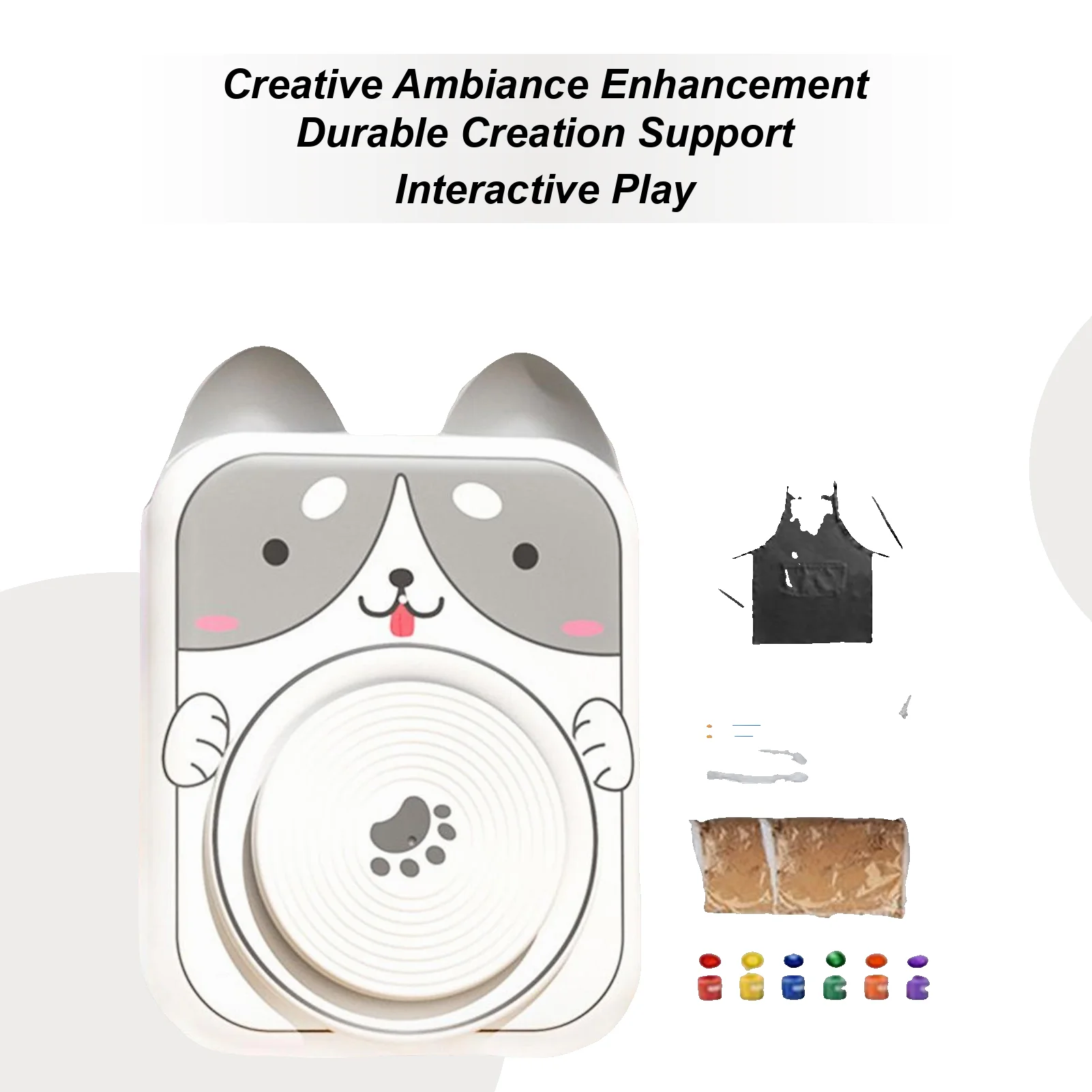 

Small Pottery Wheel USB 5V DC Arts Animal Pottery Wheel Beginner-Friendly Art Tools For Carving Sculpting Ceramics Shaping