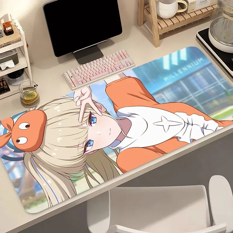 لوحة ماوس PC Speed للاعبين الرياضيين الإلكترونيين كمبيوتر محمول أزرق أرشيف Asuma Toki لوحة المفاتيح مثير فتاة حصيرة مكتبية لوحة ماوس أنيمي #4