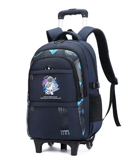 Children Rolling Backpack bag for Boys Primary Student School bag on Wheels School Wheeled Backpack for boys School Trolley Bags