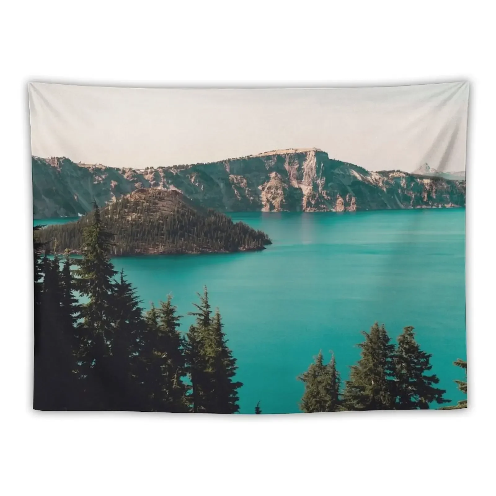 Crater Lake Turquoise Heaven Tapestry Room Decor On The Wall House Decoration Tapestry