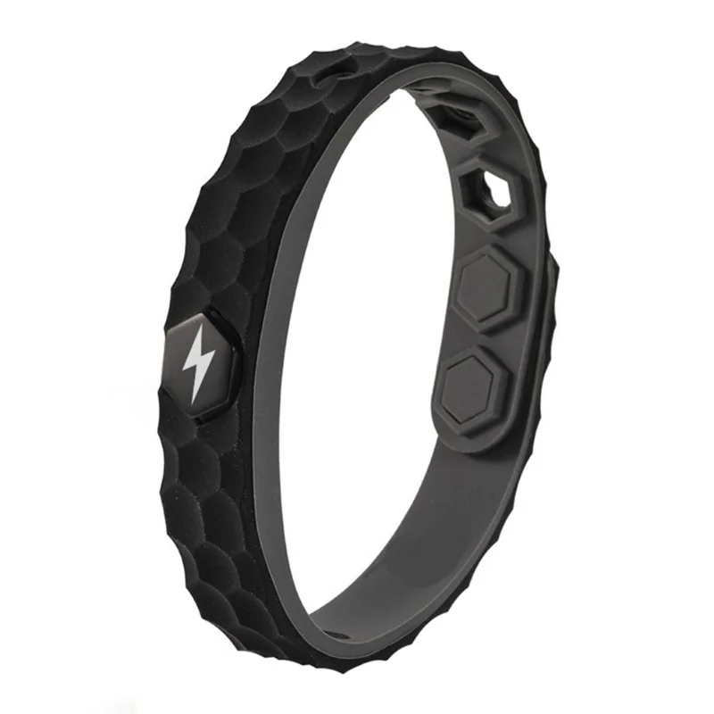 Pulsera antiestática de silicona con cordón en forma de rombo, pulsera antiestática con aniones, correa de muñeca ajustable para hombres y mujeres