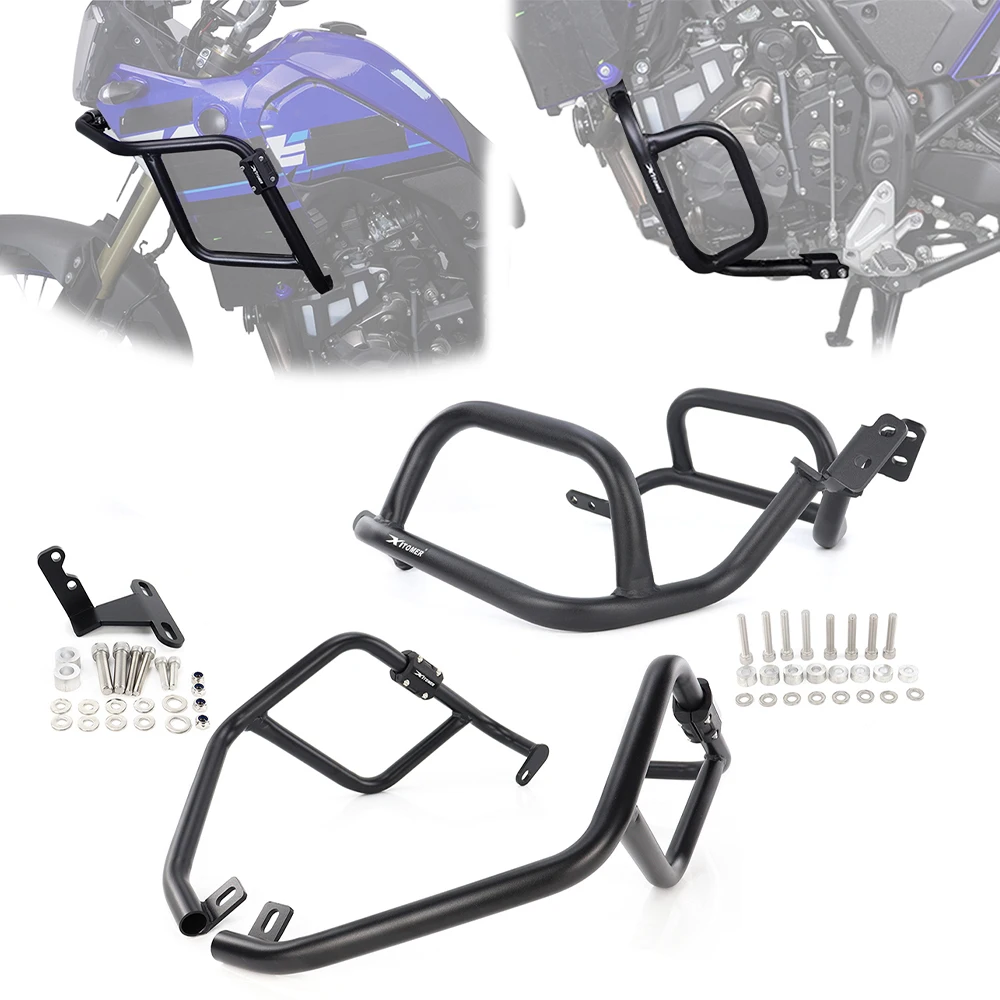 

Motorcycle Upper Crash Bars TANKGUARD Lower Engine Guard Bumper Frame Crash Cages Tenere 700 2019-2023 2024 Tenere700 For Yamaha