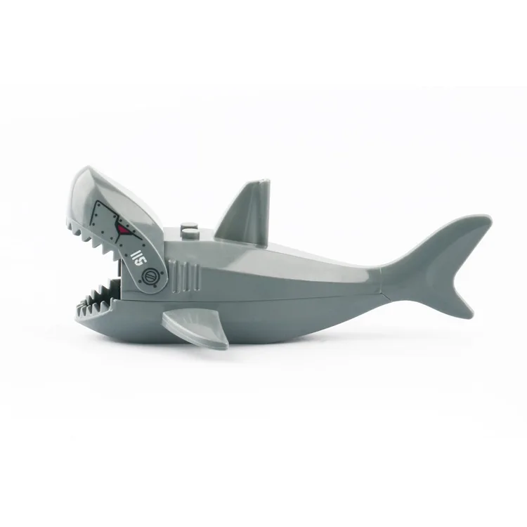 Zoo Krokodil Shark Freunde Mini Tier Set Action-figuren Bausteine Kinder Geschenke Spielzeug Tier Zubehör Ausrüstungen