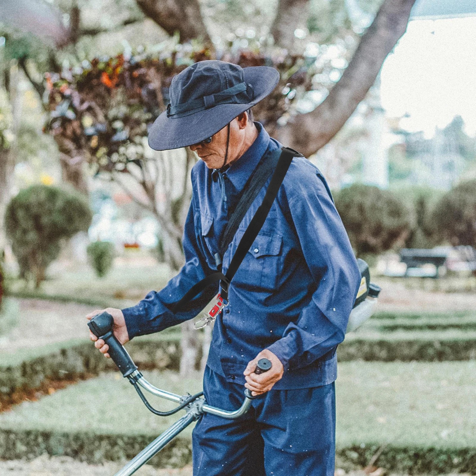 Correia para cortador de grama, cinto de corte de ombro único, soprador de folhas, ajustável, confortável, almofada macia espessada, acessórios de ferramentas de jardinagem