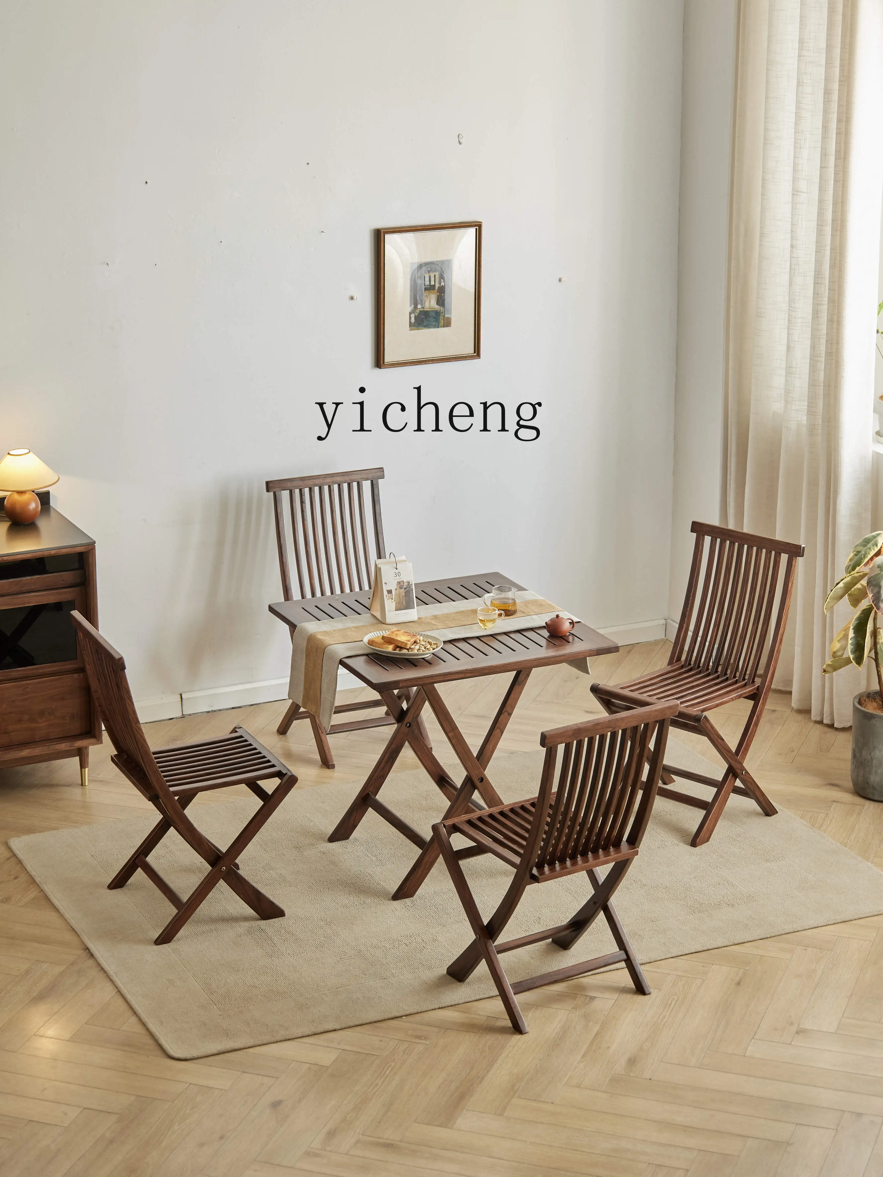 

TQH Chair Balcony Tea Table Household Outdoor Casual Foldable Dining Chair B & B Fishing