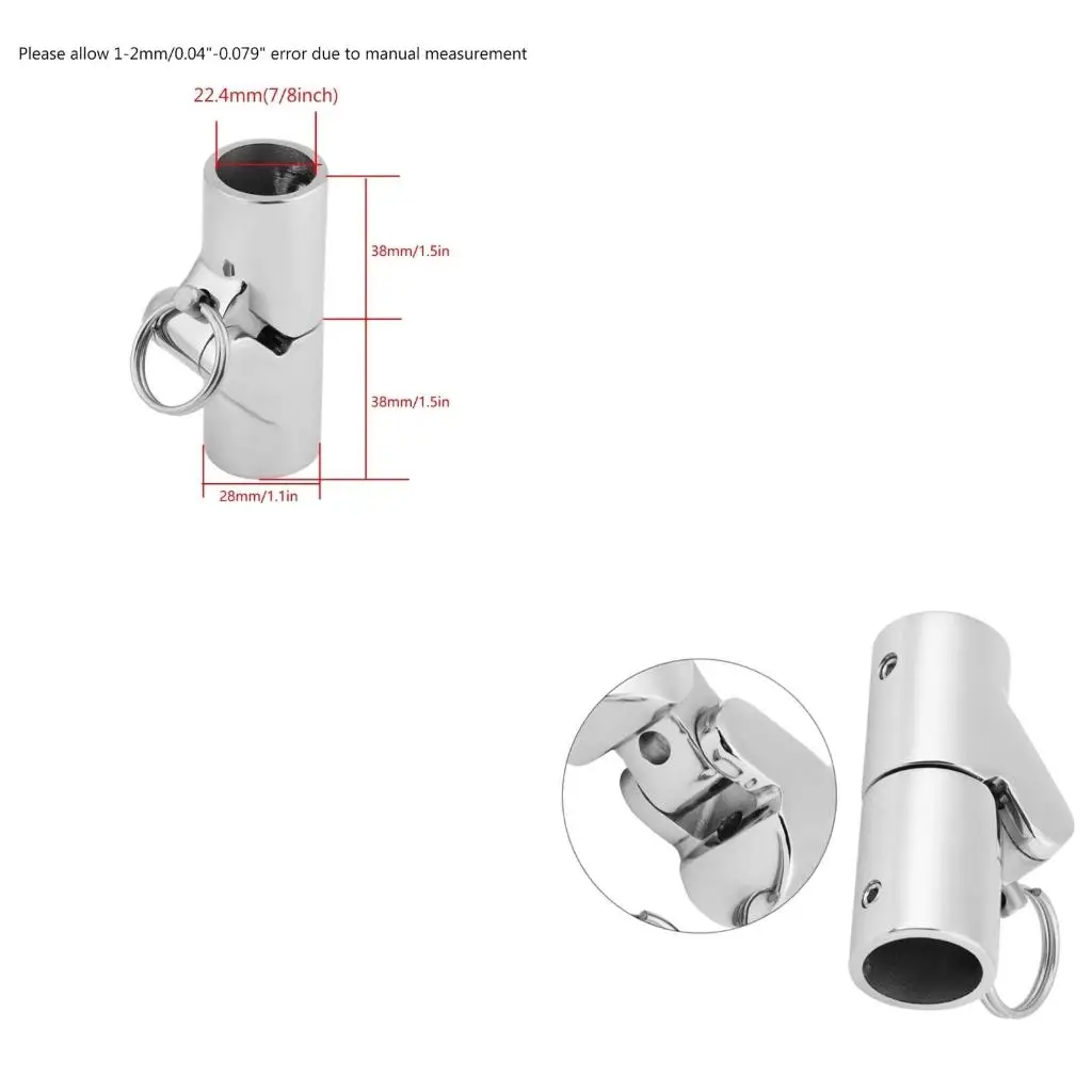 XA6H Foldable Stainless Steel Rotating Coupling Connector for Boat Canopy & Hardware