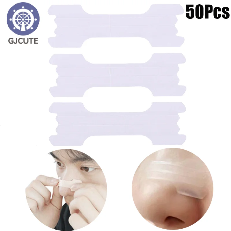 50Pcs Breath Nasal Strips Right Aid Stop Snoring Nose Patch Good Sleeping Patch Easier Better Breathe Health Care 55x16MM