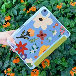Smart Cover Case for IPad Air 4 10.9 2020 Air 5 Pro 11 2nd 3rd 4th Ipad Mini 6th Generation 2021 Ipad Air3 10.5 Painted Flowers