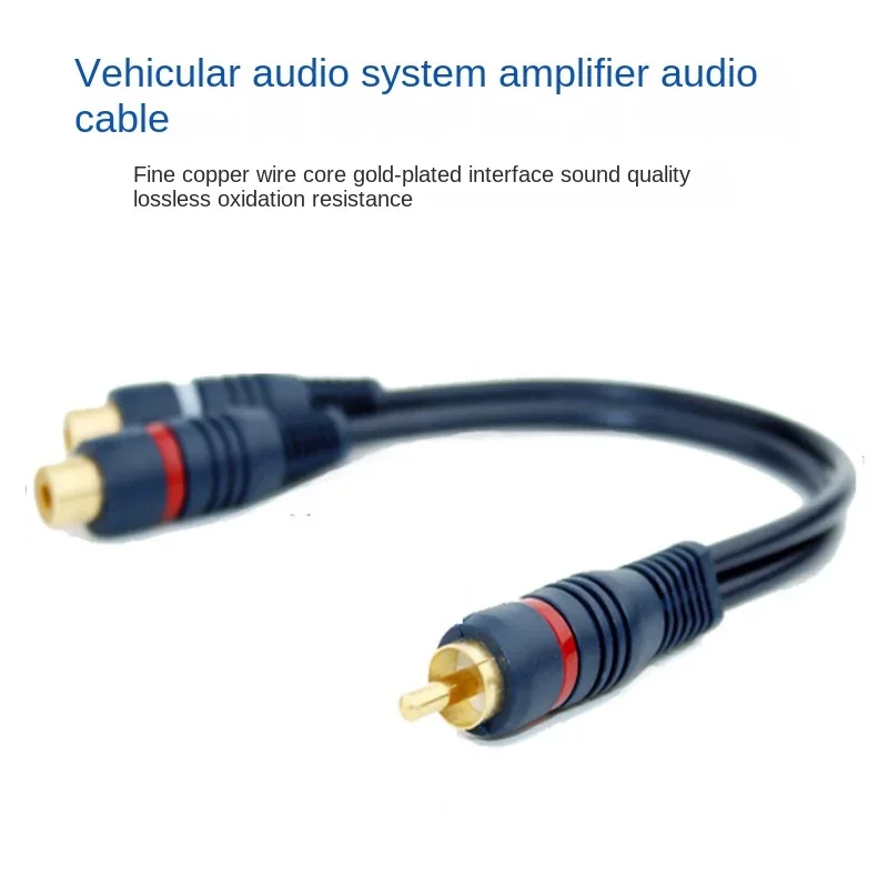 2 RCA To 1 RCA Female To Male To Female Splitter Cable Audio Splitter Distributor Converter Speaker Gold Cable