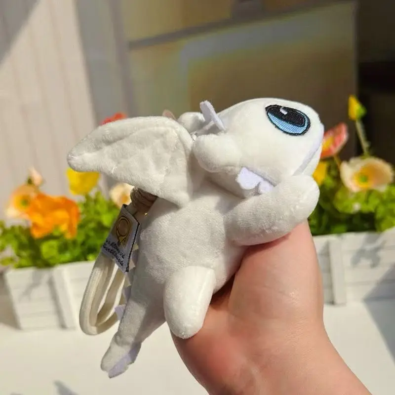 2PCSDragon Taming Master Super Cute Toothless Plush Toy Doll Black and White Flying Dragon Backpack Pendant Decoration Doll Gift view 2