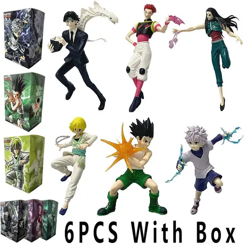 헌터 x 헌터 15-23cm Chrollo Lucilfer 애니메이션 피규어 히소카 액션 피규어 Killua Zoldyck Kurapika 입상 Collectible Model T