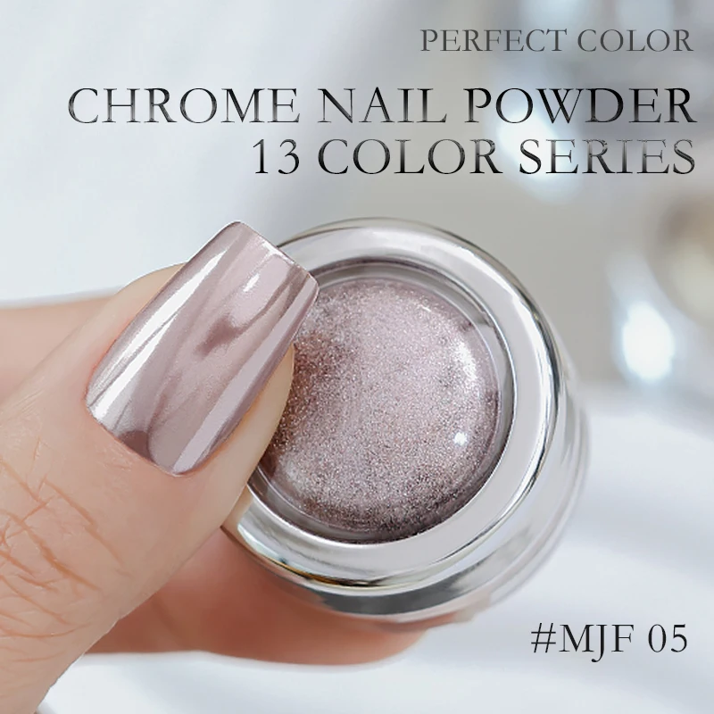 Chrom-Nagelpulver, 13-Farben-Serie, Spiegel-Metallic-Effekt, Premium-Salon-Nagelglitter, Maniküre-Pigmente für Nageldesign, 0,5 – Detail 6