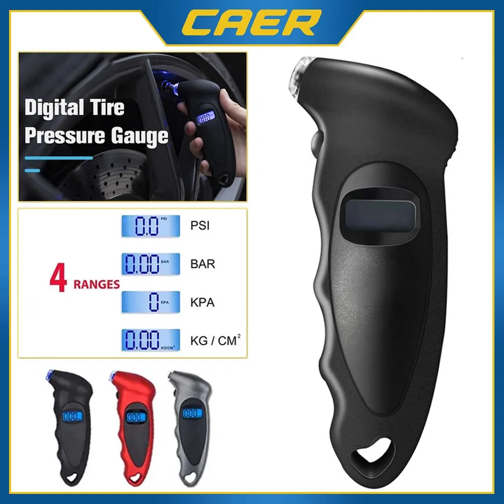 150PSI Car Portable Digital LCD Tyre Air Pressure Gauge Tester Handheld Backlight High Precision Tire Monitoring Safety Tool