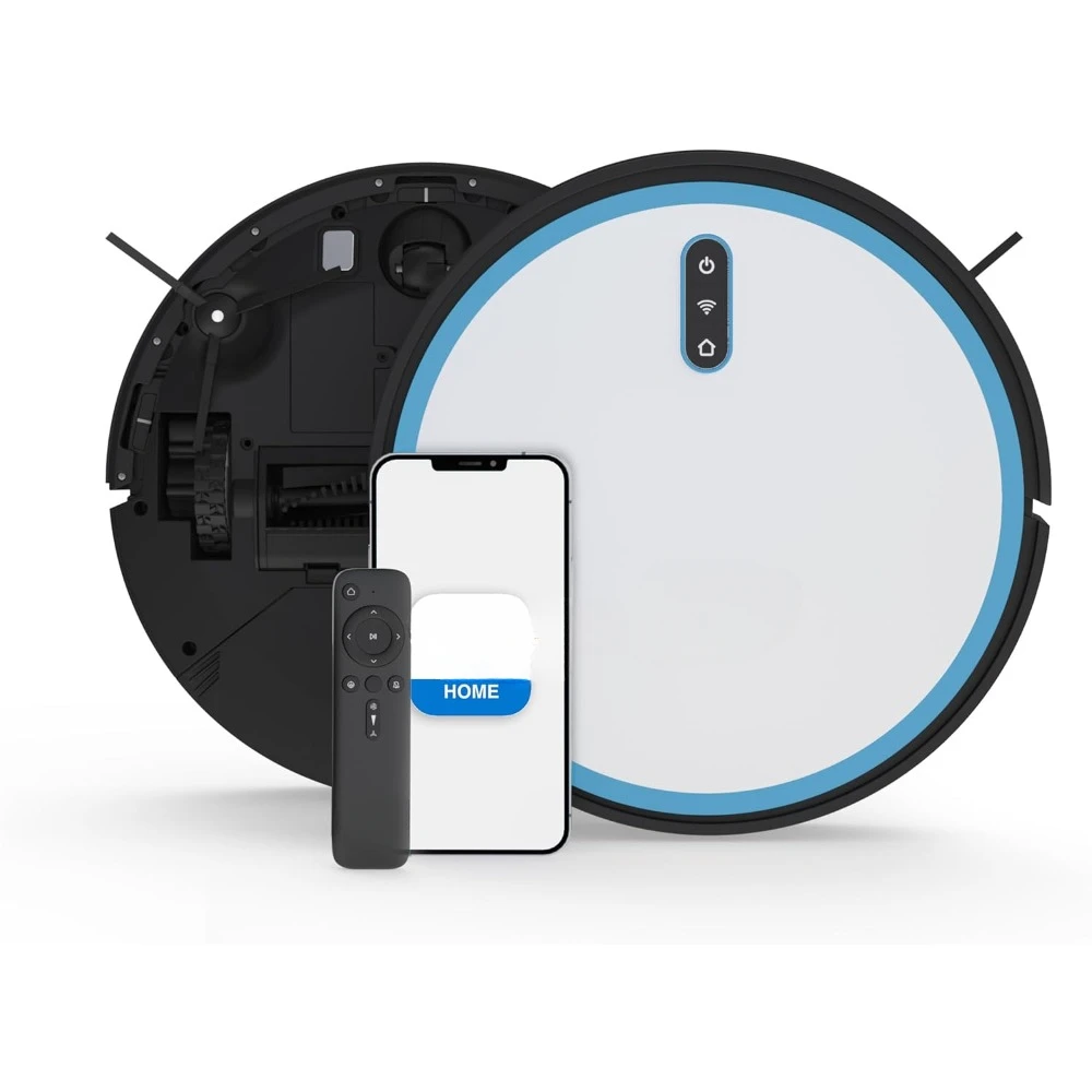 Robot Vacuum - 2000Pa Suction, Smart Mapping, App & Remote Control, 120 Min Runtime, Self-Charging, Works with Alexa