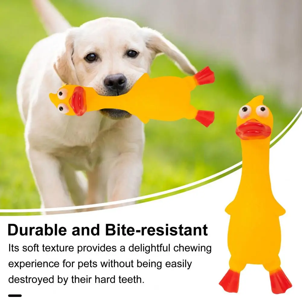 Vinyl Dog Toy with Squeaker Cartoon Animal Shapes Pet-safe Chew Toy Dog Plaything for Loneliness Relief Dental Health