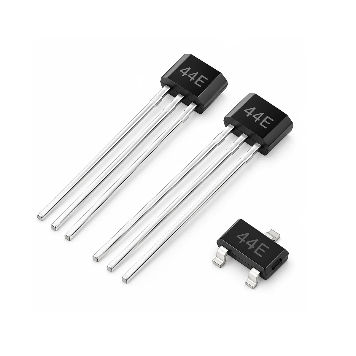 100PCS Hall Effect Sensor 44E A3144 AH3144E Magnetic Switch High Sensitivity TO-92