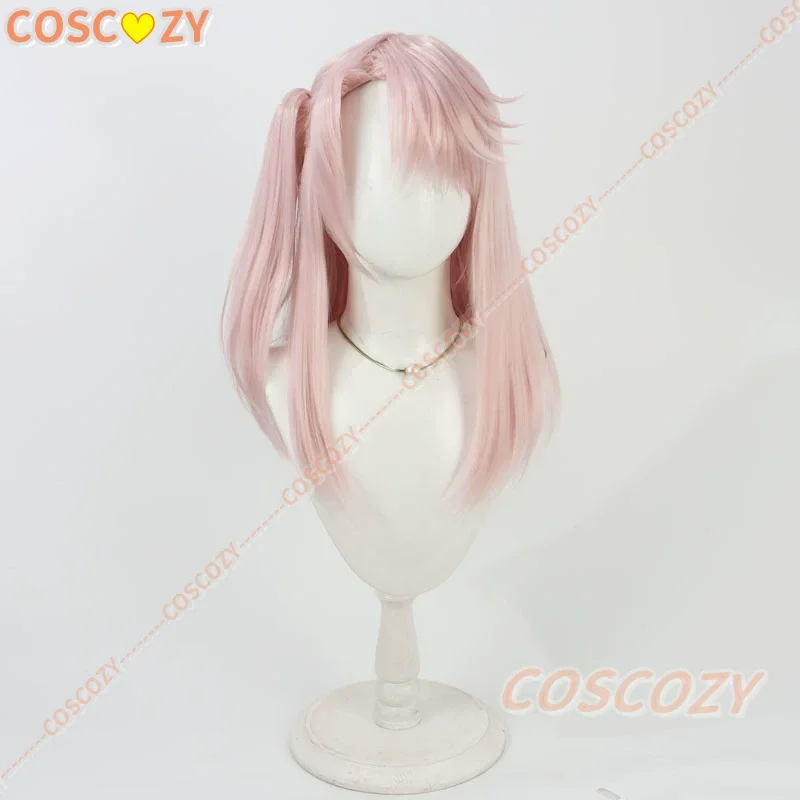 FGO Fate Pink Pigtail 50cm Heat Resistant Synthetic Hair Einzbern Cosplay Wig Role Play Halloween Party Carnival + Free Wig Cap