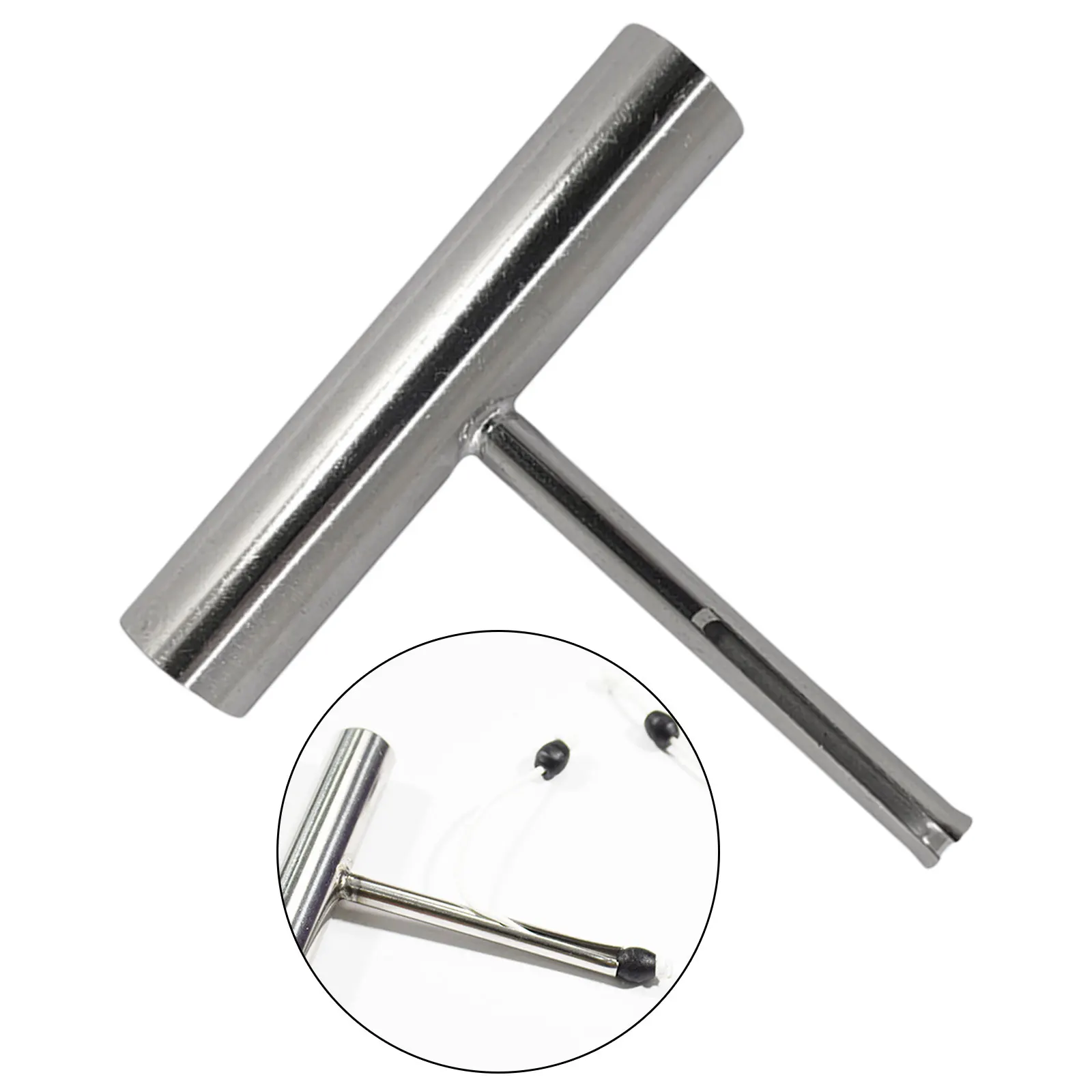 Stainless Steel Diving Fishing Latex Tube T Rubber Spearguns Spearfishing Wishbone Insert Tool for Scuba Diving