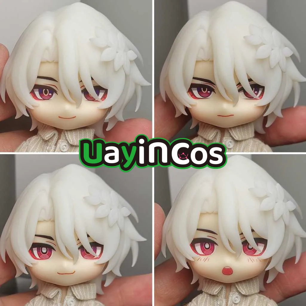 Honkai: Star Rail Dr. Ratio OB11 Face Shell Handmade Water Sticker Finished Faceplate BJD Doll Accessories Game Anime Toy Kids G