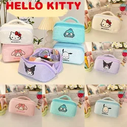 Sanrio Hello Kitty borsa cosmetica da viaggio di grande capacità borsa portaoggetti portatile da donna carina con pochette con cerniera borsa a mano