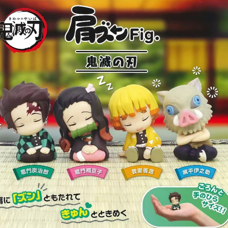 

Demon Slayer Kata Zun Fig. Mini PVC Figure Tanjiro Nezuko Zenitsu Inosuke Cute Sleeping Shoulder Pose Desk Decor Collectible Toy