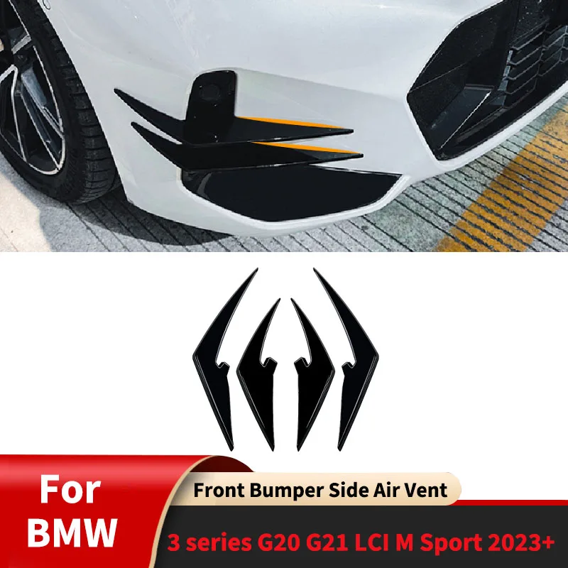 

Для BMW 3 серии G20 G21 LCI M Sport 2023 + передний бампер, боковая накладка на вентиляционное отверстие, разделитель вентиляционной рамки, крышка вентиляционного отверстия, аксессуары для тюнинга