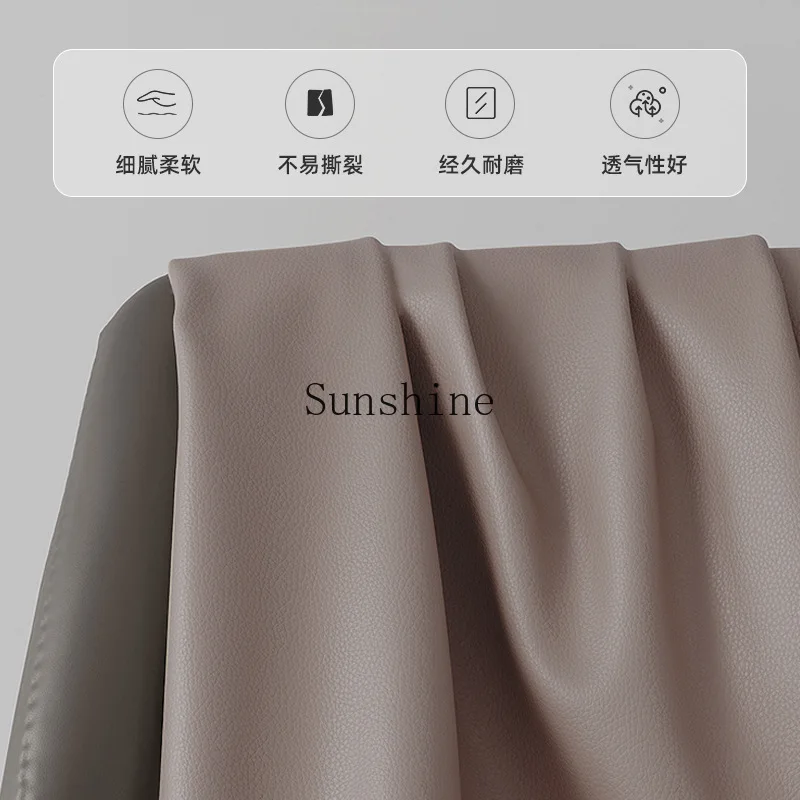 Italian minimalist leather electric sofa adjustable small apartment first-layer cowhide sofa