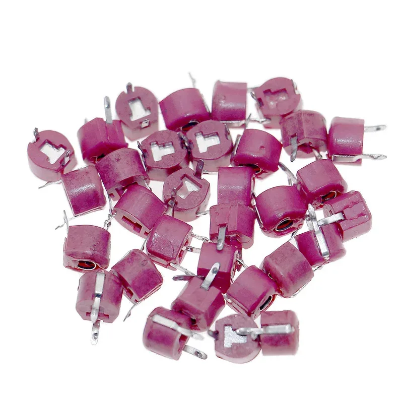 50pcs/lot 6mm Trimmer Variable Ceramic Capacitor 5PF 10PF 20PF 30PF 40PF 50PF 60PF 70PF 120PF Adjustable Capacitors