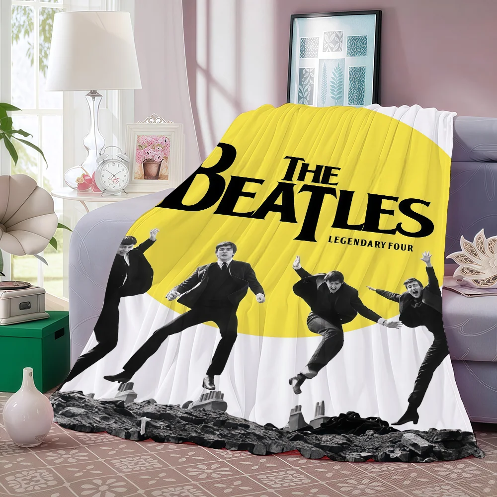 بطانية فرقة الروك الساخنة The B-Beatles لأريكة المكتب والسرير والطائرة والسفر والنوم والقراءة والاسترخاء والتخييم الناعمة والدافئة #5