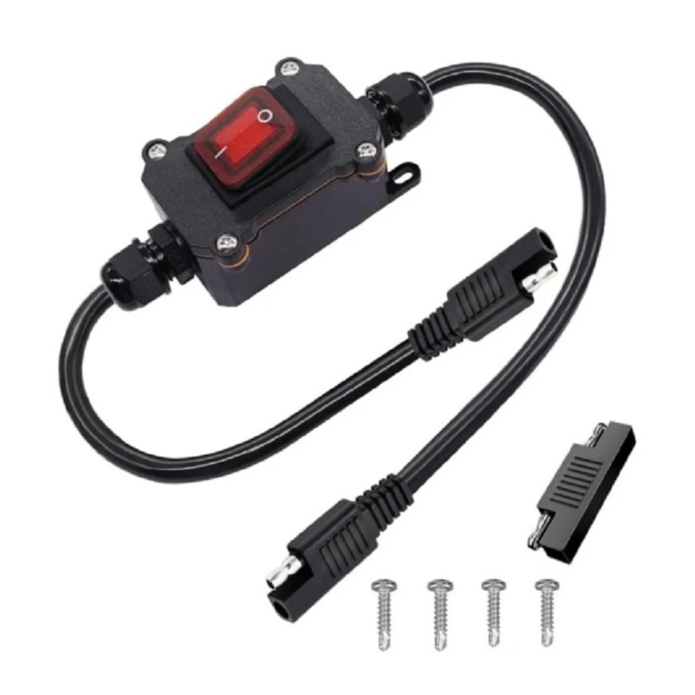 For SAE Connector Devices 12V Inline Power IP67 Inline Switch For Garden Lighting Waterproof Inline Power Switch view 3